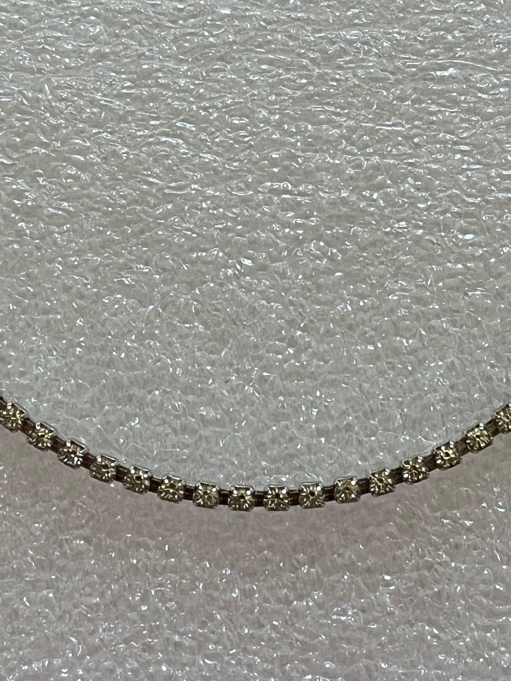 Avon Silver Rhinestone Choker Crystal Tennis Necklace - Picture 2 of 6